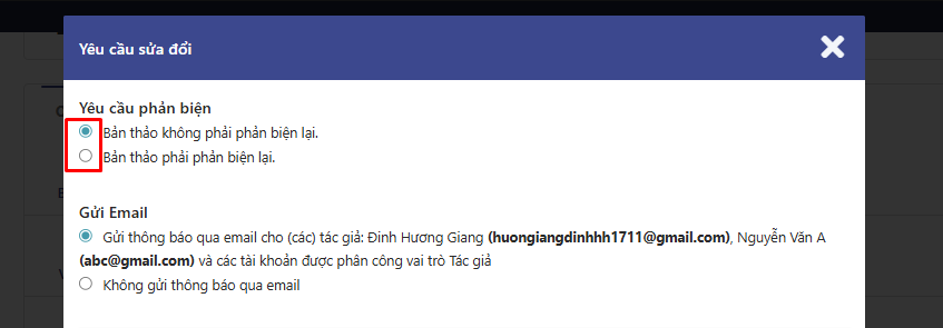 Đọc kết quả phản biện