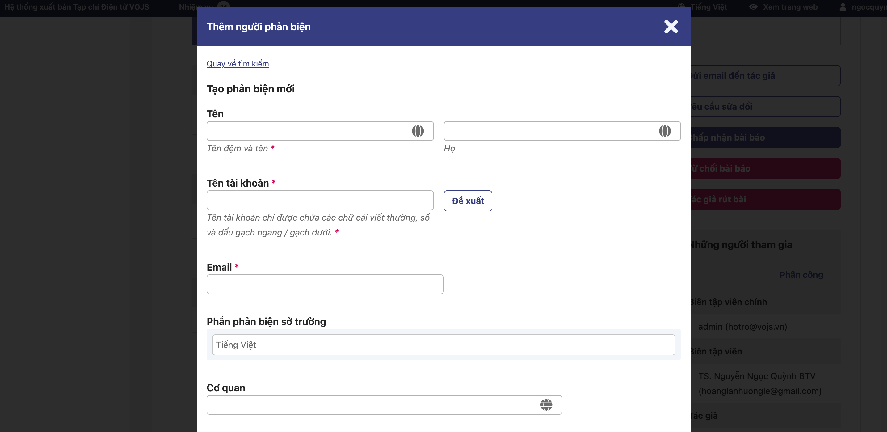 Biên tập viên nhận thông báo qua email