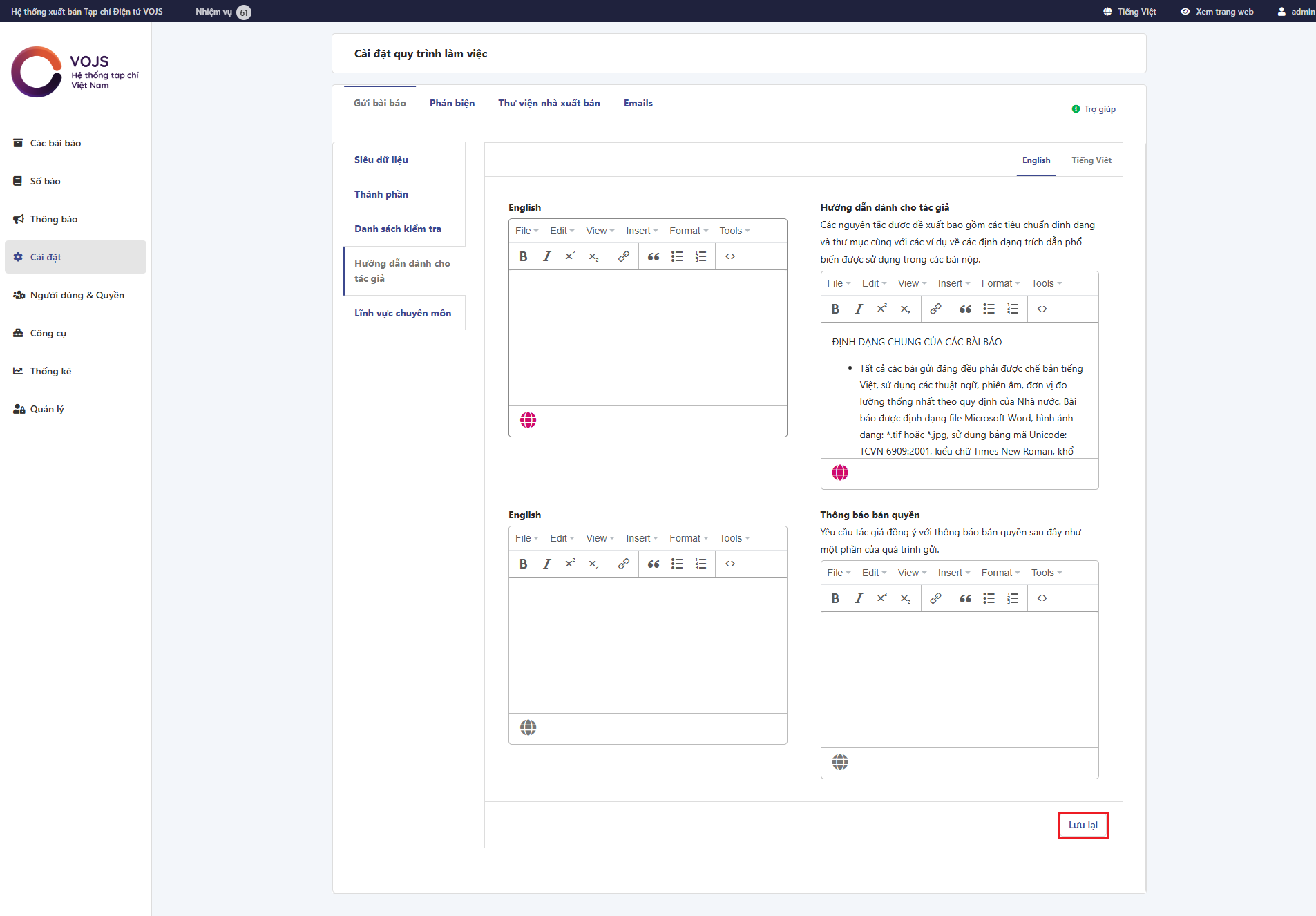 Quy trình làm việc