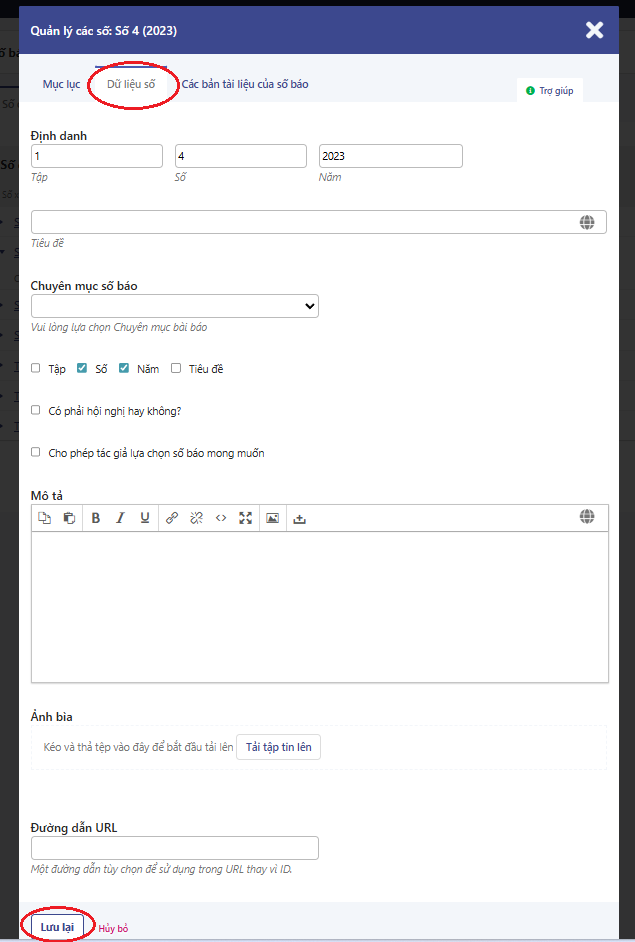 Hướng dẫn tạo số báo