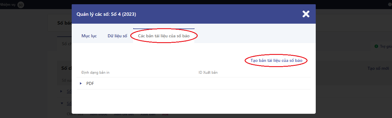 Hướng dẫn tạo số báo