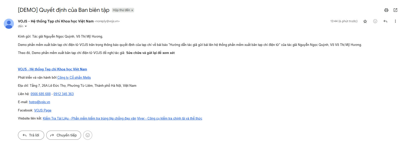 Hướng dẫn tác giả